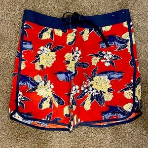 Patagonia floral board shorts.